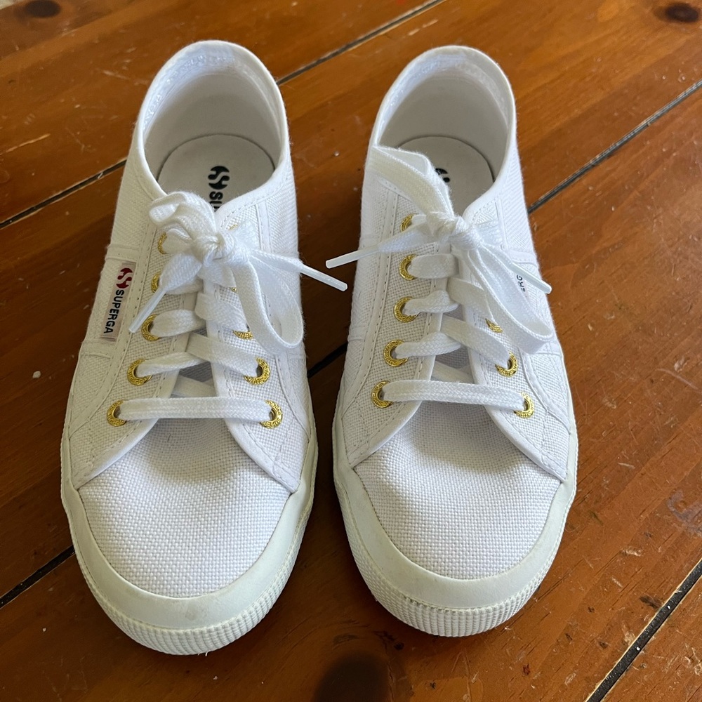 Superga White Canvas Shoes